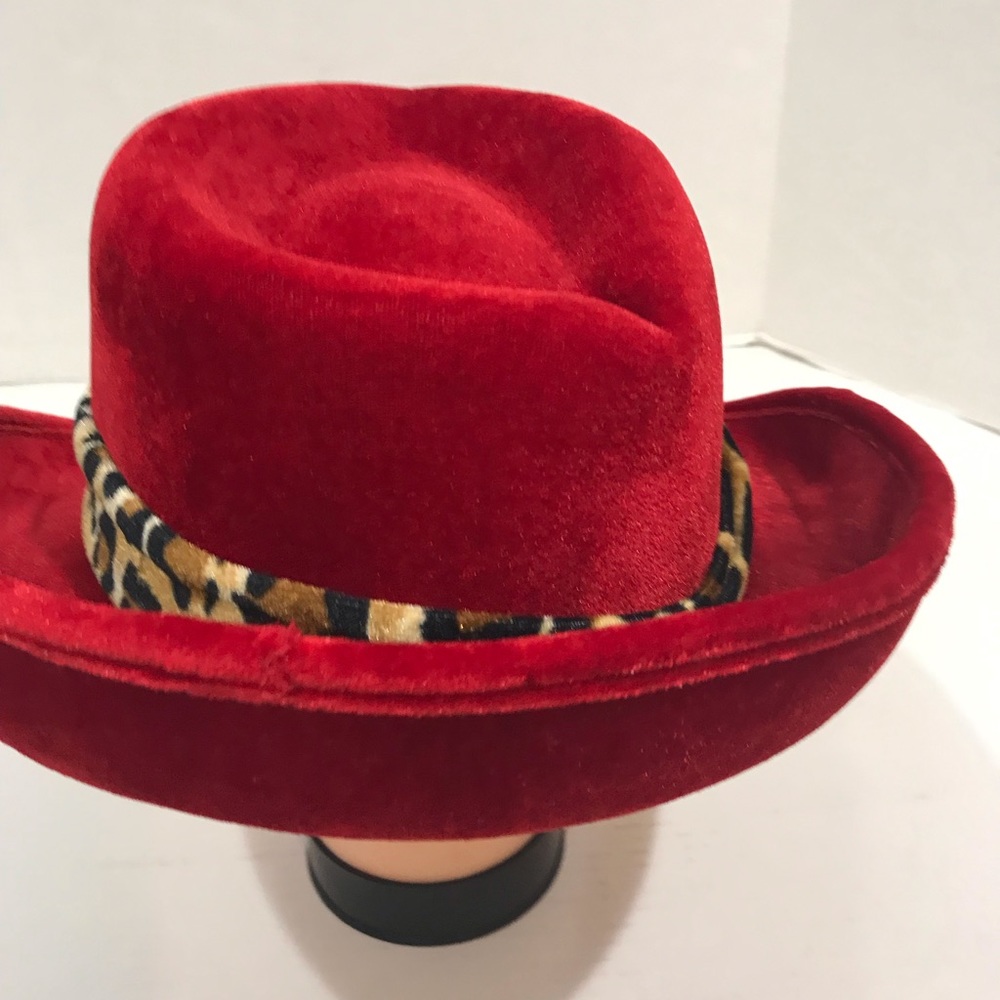 Elope Red Velour Hat